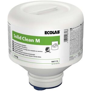 Ecolab GmbH & Co. OHG ECOLAB Solid Clean M Maschinenspülmittel, Ökologische Geschirr-Reinigung für mittelharte Wasserbedingungen, 1 Karton = 4 Kapseln à 4,5 kg