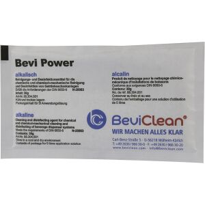 BeviClean GmbH Bevi Power zur Getränkeleitungsreinigung, 1 Packung = 50 Portionsbeutel à 30 g, Alkalisch
