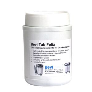 BeviClean GmbH Bevi Tab Felix, Gläserreinigungstablette für Druckspülgeräte, 1 Eimer = 600 g ca. 120 Tabletten