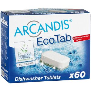 Kiehl-Unternehmens-Gruppe Kiehl ARCANDIS-Eco Tab Geschirrspültabs, Geschirrspültabs für Haushaltsspülmaschinen, phosphatfrei, 1 Paket = 60 Stück