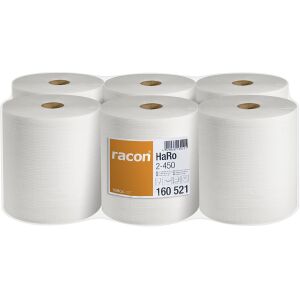 TEMCA GmbH & Co. KG. racon® premium Handtuchrolle, 20 x 36 cm, 2-lagig, weiß, Für die Innenabrollung geeignet, 1 Paket = 6 Rollen x 450 Blatt