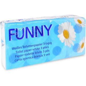 Funny Toilettenpapier 3-lagig, 150 Blatt; weiß; 96 Stück / Packung