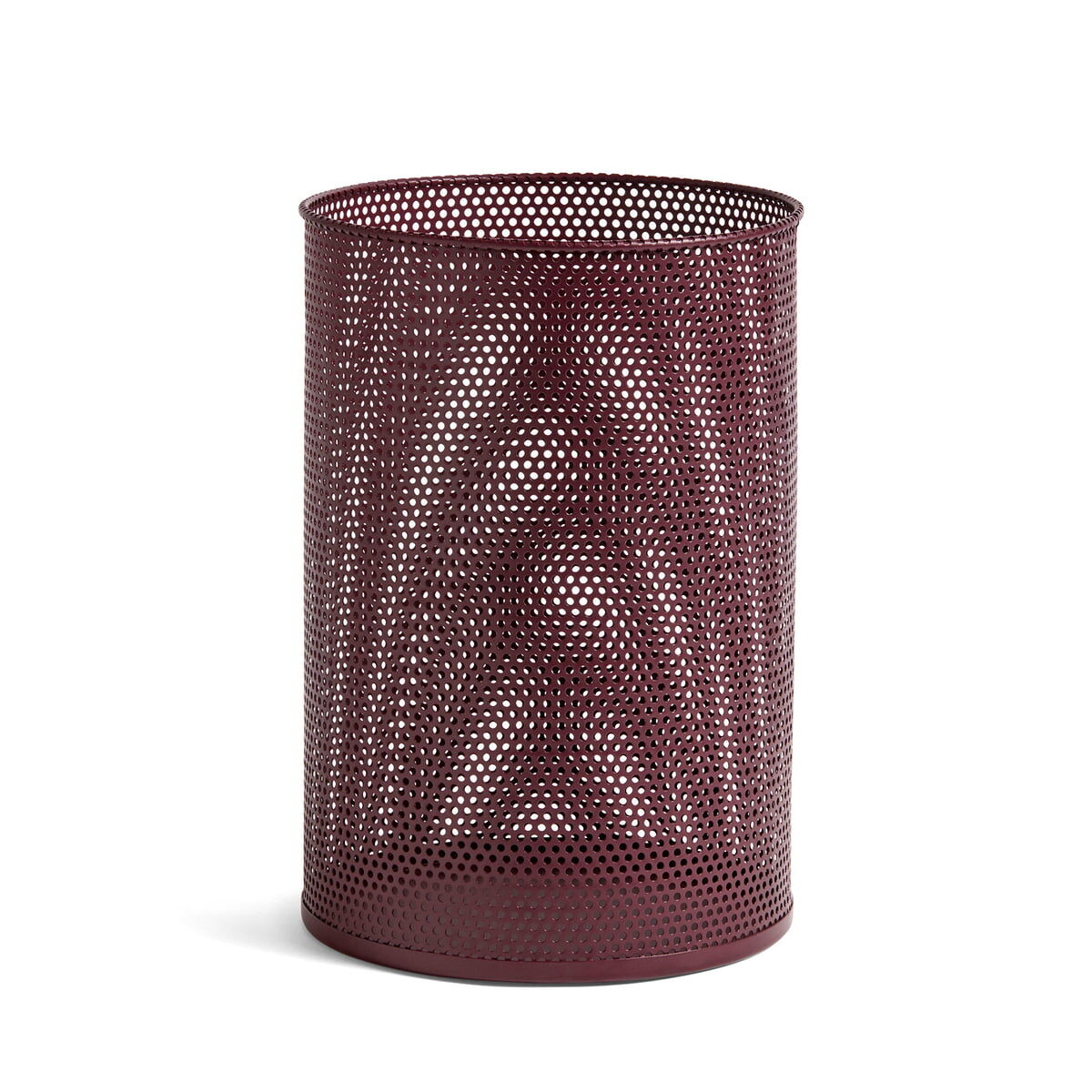 HAY - Perforated Bin L, Ø 30,5 x H 44 cm, burgundy