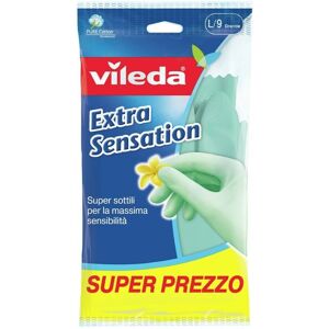 Disposable Gloves Vileda 167395 L Green Cotton Latex