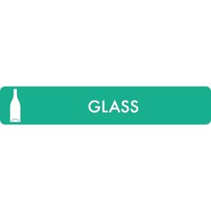 No-Name Affaldspiktogram 16x3cm Selvklæb, Glass