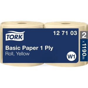 Tork W1 Basic Aftørringspapir Smal Gul 1-Lag, 2 Rl