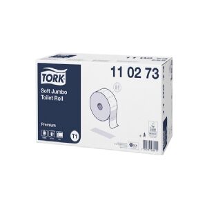Toiletpapir Tork Jumbo T1 Premium Soft 2-lag hvid 360m - (6 ruller pr. karton)