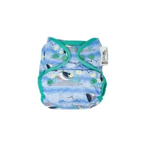 Close Caboo blevikle, Pop-in AIO Blue Puffin genanvendelig ble med lur 4,5-16 kg, 1 stk.