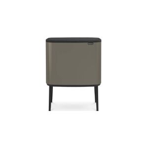 Brabantia Bo Touch Bin - Skraldespand - fliplåg - 33 L - affaldsseparation - platinum