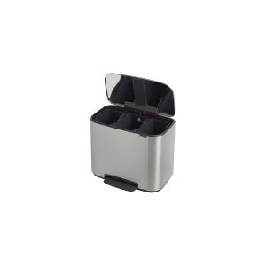 Brabantia Bo Pedal Bin - Skraldespand - fliplåg - 33 L - fodpedal - affaldsseparation - mat stål