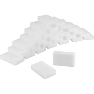 100 Pack 8x5x3cm Magic Eraser Svampe, Magic Cleaning Sponge Eraser Pads Melamin Svampskum til Vægge, Køkken, Badeværelse Pletter Mærkefjernelse