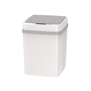 Skraldespand Køkken Badeværelse Toilet Skraldespand Automatisk Sensor Vandtæt skraldespand Med Låg 12l Hvid