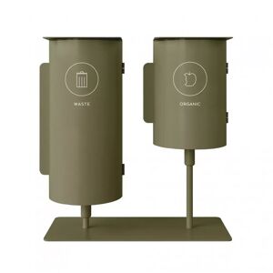 TreCe Affaldsbeholder Birdie - Kombination, Udførelse Oliv Waste (63L) & Oliv Organic (43L)