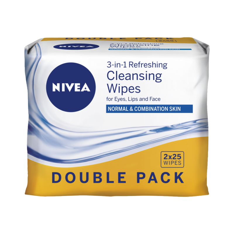3-in-1 Refreshing Cleansing Wipes 2 Pack 2 x 25 stk Renseservietter