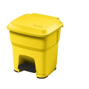 rothopro Colectores de residuos con pedal HERA, capacidad 35 l, A x H x P 390 x 440 x 390 mm, amarillo