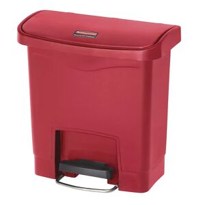 Rubbermaid Colector de residuos con pedal SLIM JIM®, capacidad 15 l, A x H x P 230 x 399 x 377 mm, rojo