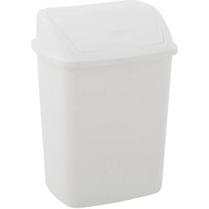 kaiserkraft Recipiente para residuos con tapa oscilante, capacidad 15 l, A x H x P 235 x 405 x 300 mm, blanco