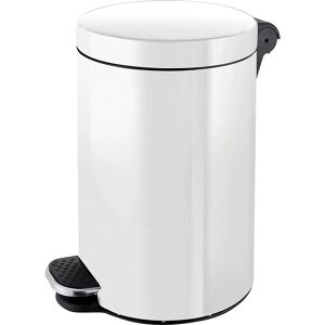 kaiserkraft Recipiente para residuos con pedal, capacidad 3 l, H x Ø 260 x 170 mm, blanco