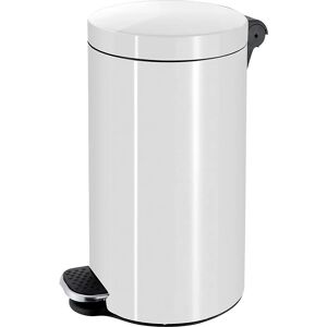 kaiserkraft Recipiente para residuos con pedal, capacidad 20 l, H x Ø 450 x 300 mm, blanco