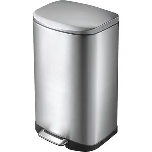 EKO Colector de residuos de acero inoxidable con pedal, capacidad 35 l, H x A x P 638 x 356 x 336 mm, antideslizante