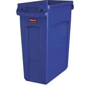 Rubbermaid Recipiente para separar materiales/cubo de basura SLIM JIM®, capacidad 60 l, con conductos de ventilación, azul