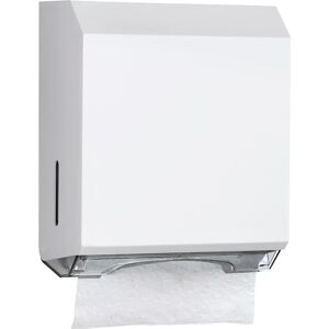 CWS Dispensador de toallas de papel Novoclean, blanco, para plegado en capas o en zig-zag, a partir de 1 unid.