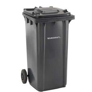 eurokraft pro Contenedor de basura de plástico DIN EN 840, capacidad 240 l, A x H x P 580 x 1100 x 740 mm, antracita, a partir de 5 unid.