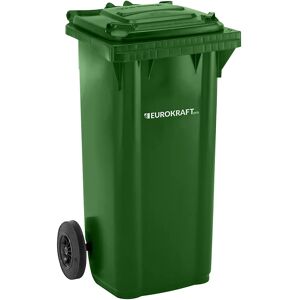 eurokraft pro Contenedor de basura de plástico DIN EN 840, capacidad 120 l, A x H x P 505 x 1005 x 555 mm, verde, a partir de 5 unid.