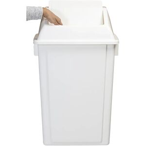 kaiserkraft Cubo de tapa oscilante, 80 l, blanco