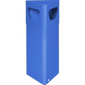 VAR Recipiente para residuos, triangular, capacidad 32 l, con recipiente interior, azul genciana