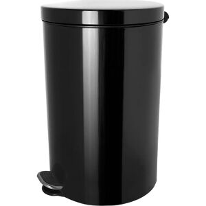 helit Colector de residuos con pedal, con iones de plata, capacidad 3 l, H x Ø 260 x 170 mm, negro