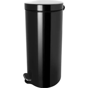 helit Colector de residuos con pedal, con iones de plata, capacidad 30 l, H x Ø 650 x 300 mm, negro