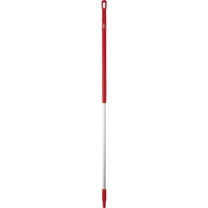 Vikan Palo de aluminio, ergonómico, Ø 31 mm, longitud 1510 mm, UE 10 unid., rojo