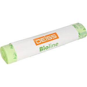 Deiss Bolsas de basura Bioline ecovio®, capacidad 200 l, 20 rollos de 5 unid., UE 100 unid.