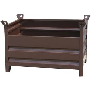 Eichinger Recipiente apilable de pared maciza, L x A x H 1000 x 800 x 750 mm, marrón chocolate