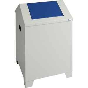 kaiserkraft Caja para lana de limpieza/colector universal, capacidad 73 l, gris luminoso / azul genciana