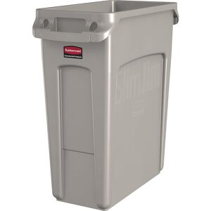 Rubbermaid Recipiente para separar materiales/cubo de basura SLIM JIM®, capacidad 60 l, con conductos de ventilación, beige, a partir de 10 unid.