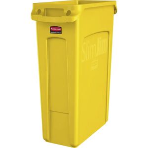 Rubbermaid Recipiente para separar materiales/cubo de basura SLIM JIM®, capacidad 87 l, con conductos de ventilación, amarillo, a partir de 3 unid.