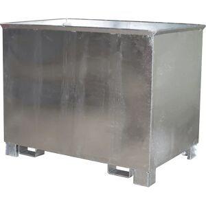 eurokraft pro Recipiente colector para trenes de arrastre, L x A x H 840 x 1240 x 975 mm, galvanizado al horno