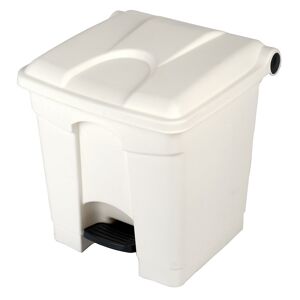 kaiserkraft Colector de residuos con pedal, capacidad 30 l, A x H x P 410 x 435 x 400 mm, blanco