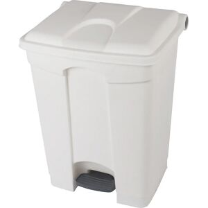 kaiserkraft Colector de residuos con pedal, capacidad 70 l, A x H x P 505 x 675 x 415 mm, blanco