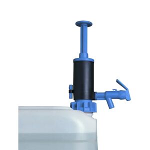 Jessberger Bomba manual dosificadora para bidones grandes y pequeños, para productos derivados del petróleo, azul, 20 l/min, a partir de 5 unid.