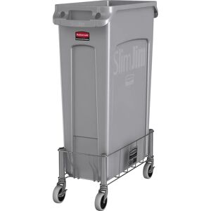 Rubbermaid Juego de cubo de basura SLIM JIM®, 60 l, con carro metálico, gris, a partir de 2 unid.