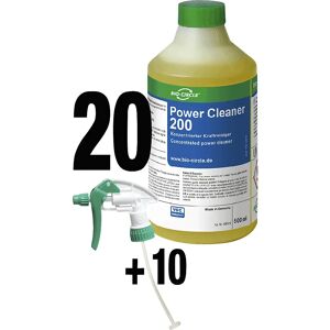 Bio-Circle Limpiador concentrado para una limpieza intensa Power Cleaner 200, UE 20 unid. + 10 pulverizadores, capacidad 500 ml