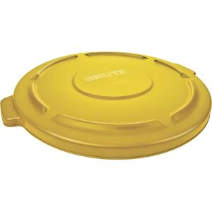 Rubbermaid Tapa BRUTE® con canales de drenaje, para contenedor de 121 litros, amarillo