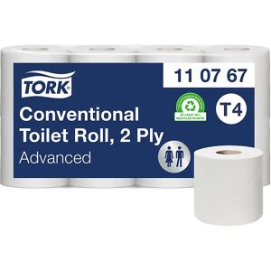 TORK Rollos pequeños de papel higiénico, rollo doméstico, tissue, de 2 capas, blanco, UE 64 rollos de 250 hojas, a partir de 1 UE