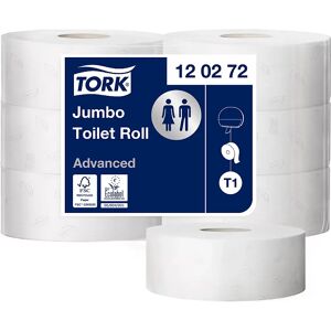 TORK Papel higiénico Jumbo, rollo industrial, tissue Advanced, de 2 capas, blanco, UE 6 rollos, a partir de 21 UE