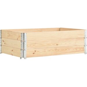 vidaXL Caja de palés 3 unidades madera maciza de pino 50x150 cm