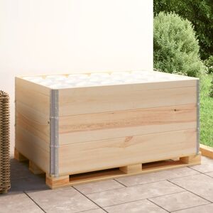 vidaXL Caja de palés 3 unidades madera maciza de pino 80x120 cm