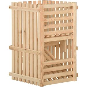 vidaXL Caja para patatas madera maciza de pino 50x50x80 cm